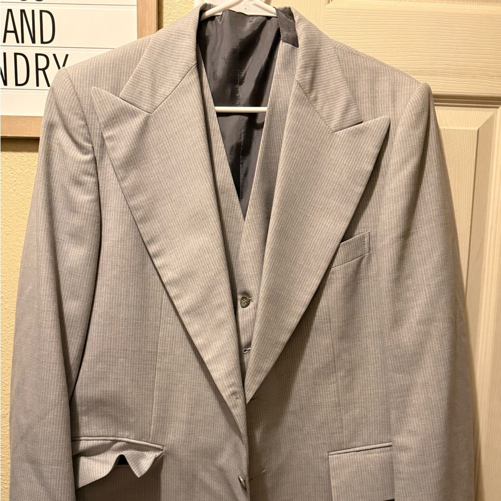Yves Saint Laurent Light Gray Suit